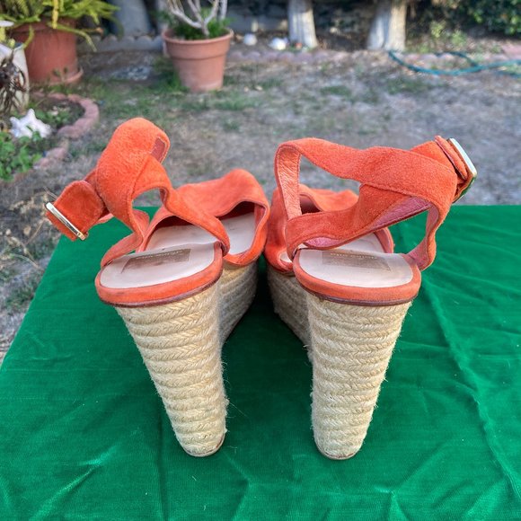 Dolce Vita Orange Suede Style Espedrilles Sandal Style Shoes women's size 10 - Picture 4 of 7